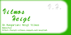 vilmos heigl business card